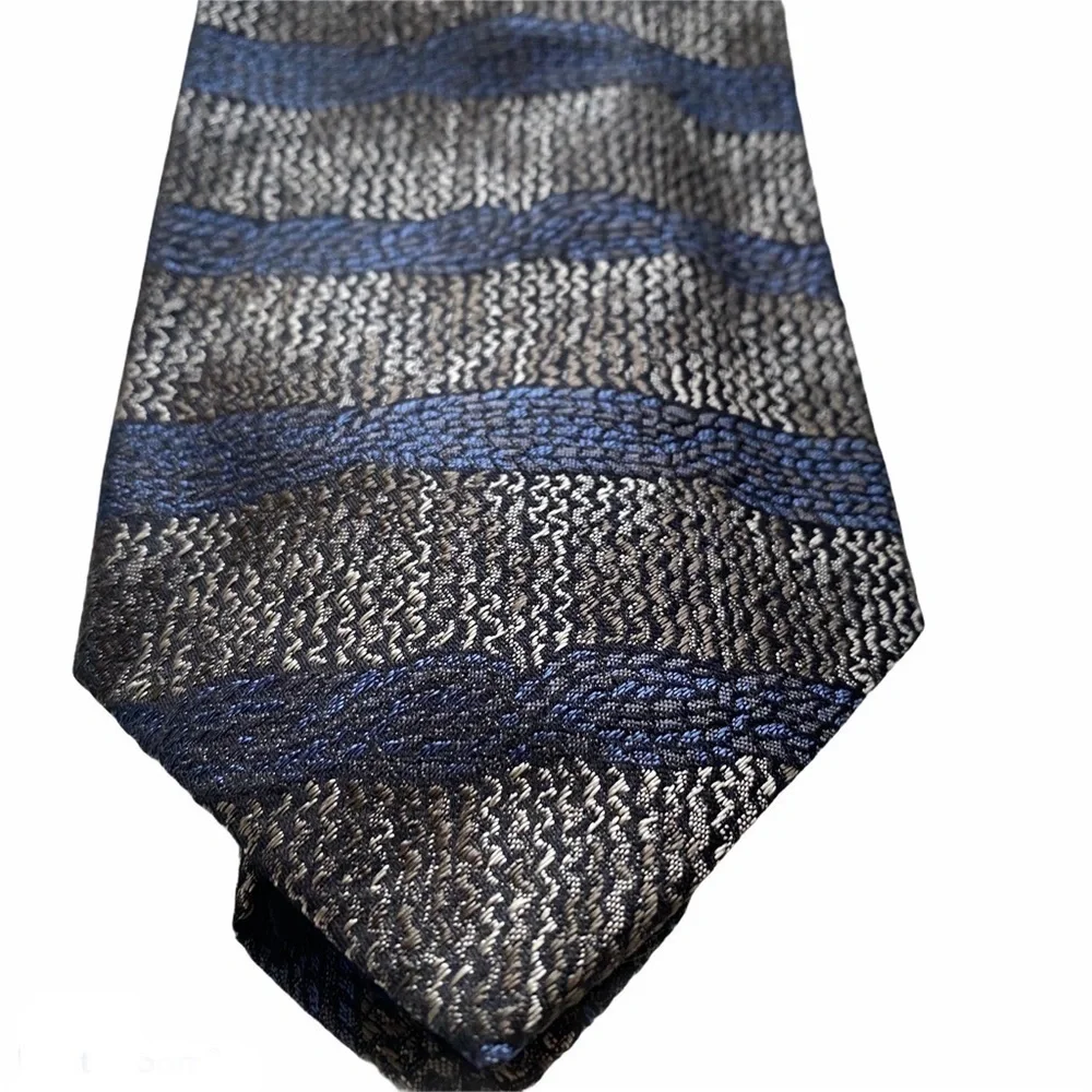 Pal Zileri tie Silk Made in Italy Brown Blue